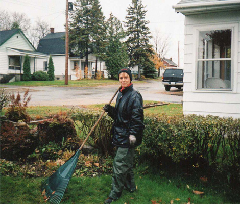 Owner Annette working in the rain!